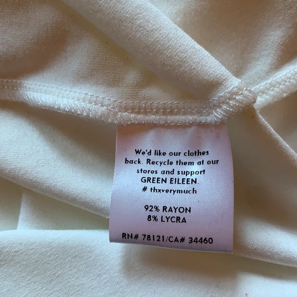 Eileen Fisher Viscose Jersey Jewel Neck Shell. NWT. Size M. White - Picture 8 of 10
